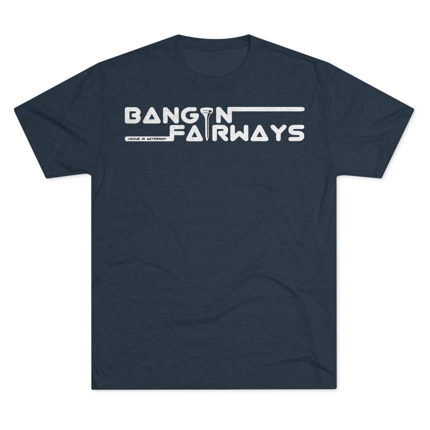 White Text Retro BF Tri-Blend Crew Tee