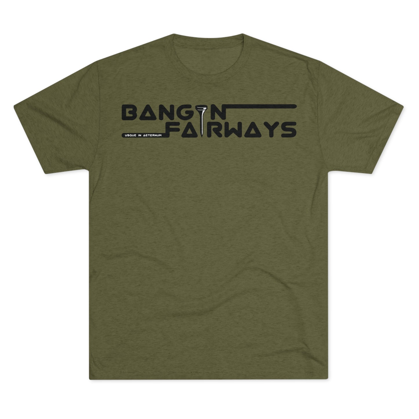 Black Text Retro BF Tri-Blend Crew Tee