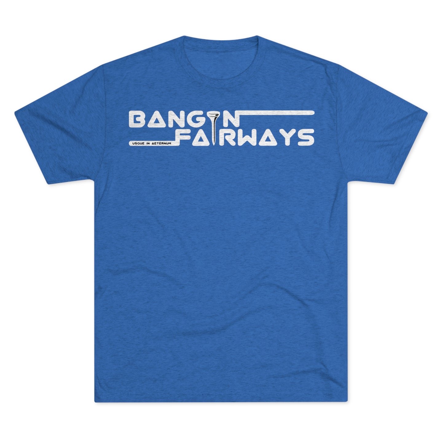 White Text Retro BF Tri-Blend Crew Tee