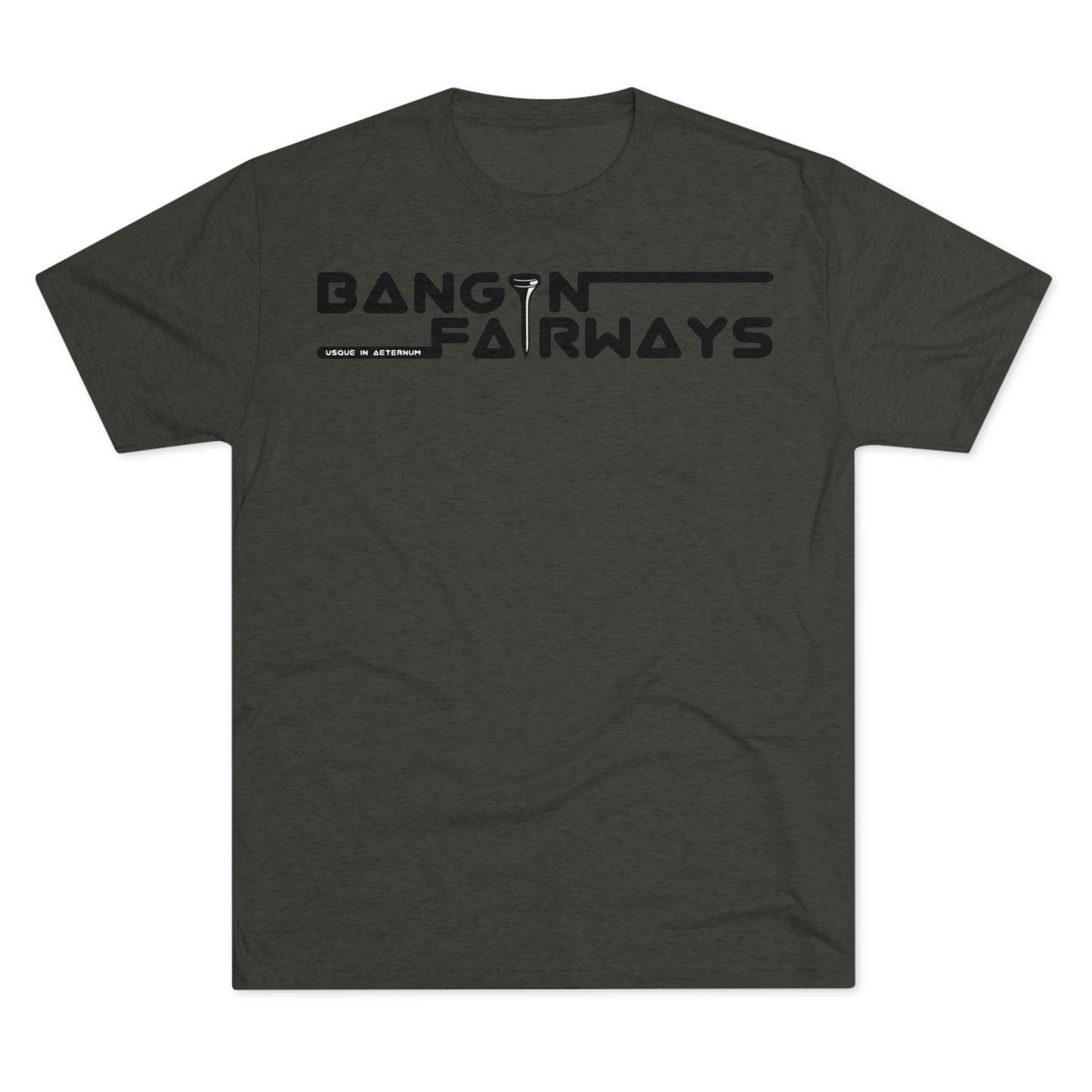 Black Text Retro BF Tri-Blend Crew Tee