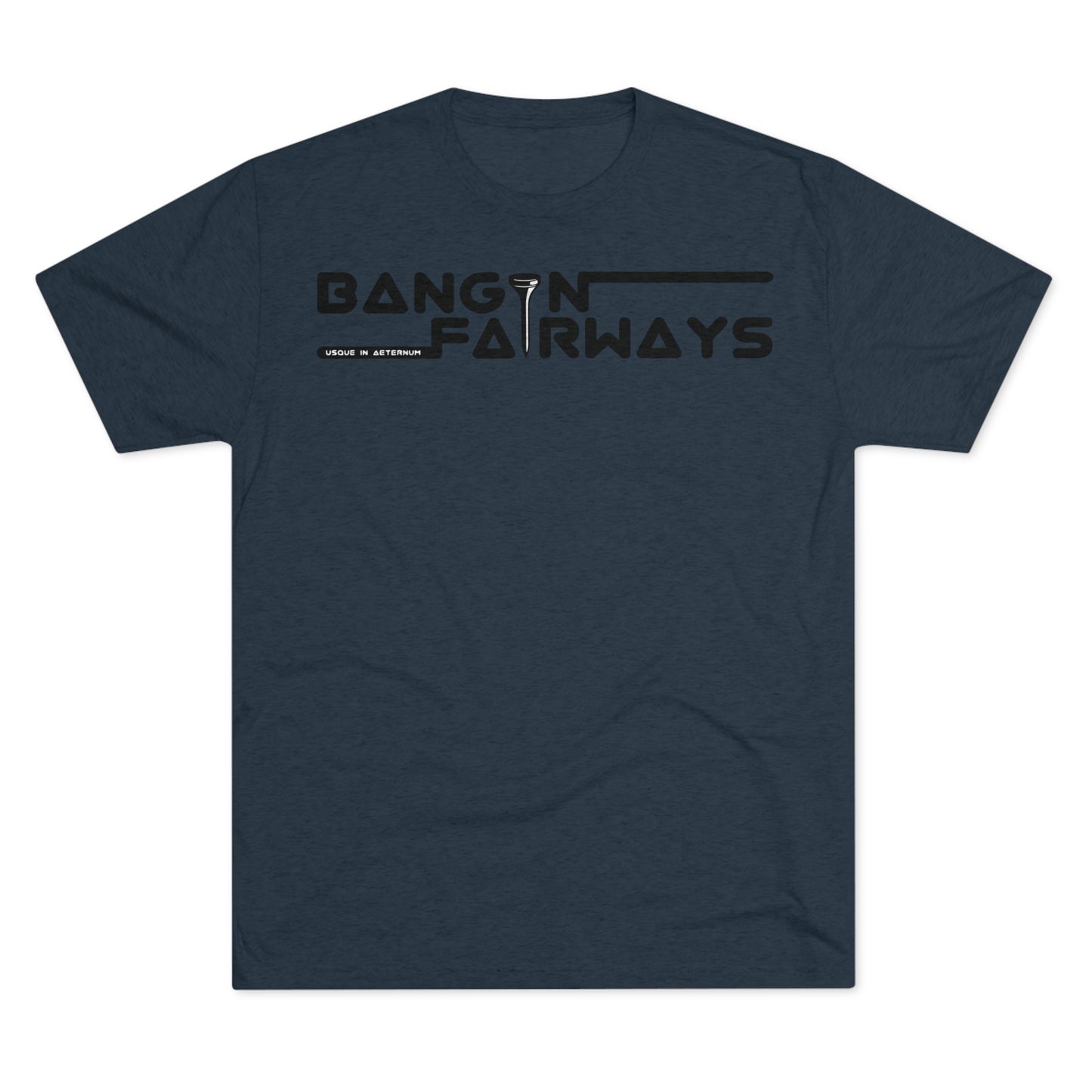 Black Text Retro BF Tri-Blend Crew Tee