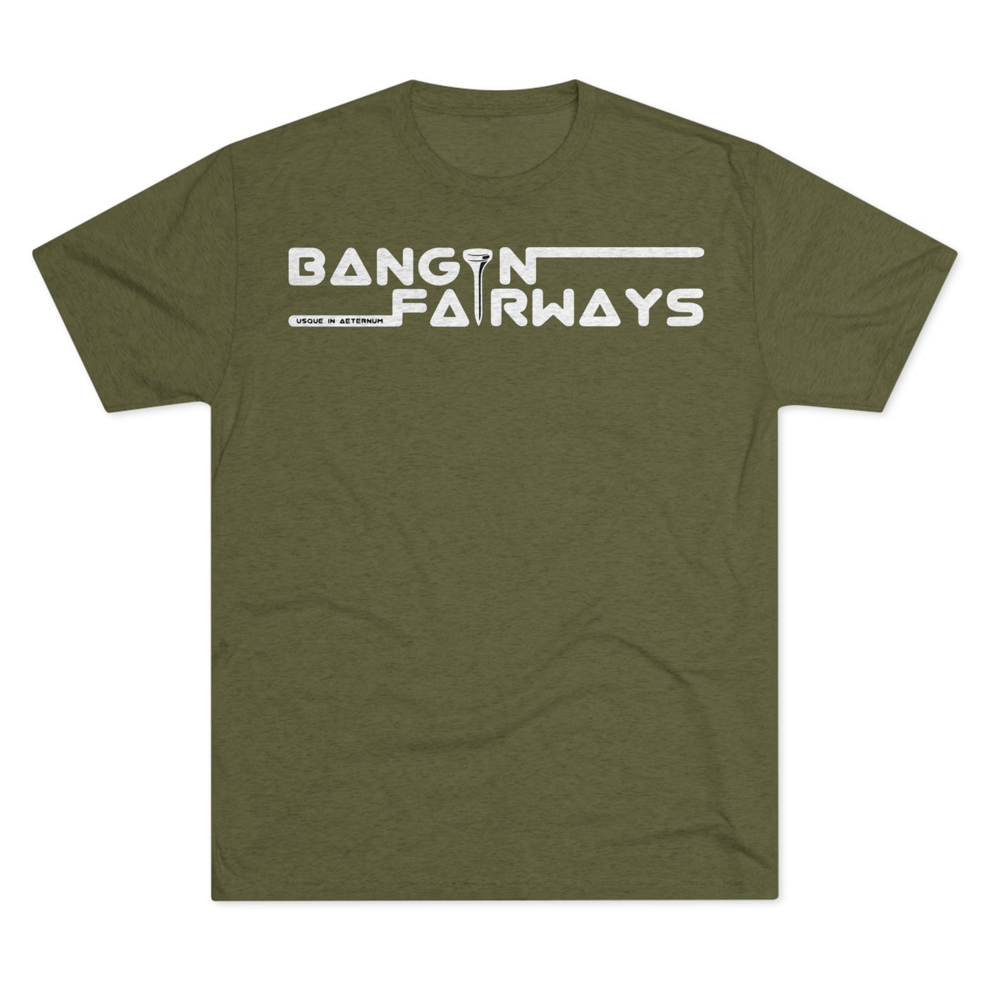 White Text Retro BF Tri-Blend Crew Tee