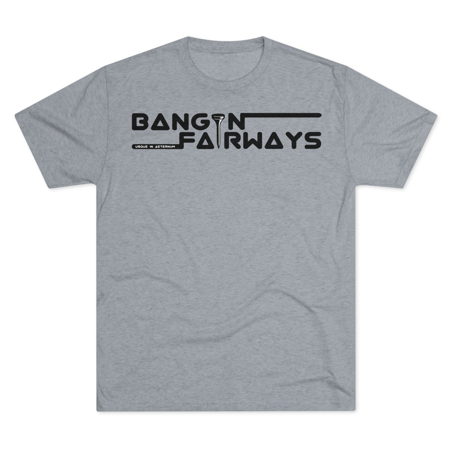 Black Text Retro BF Tri-Blend Crew Tee