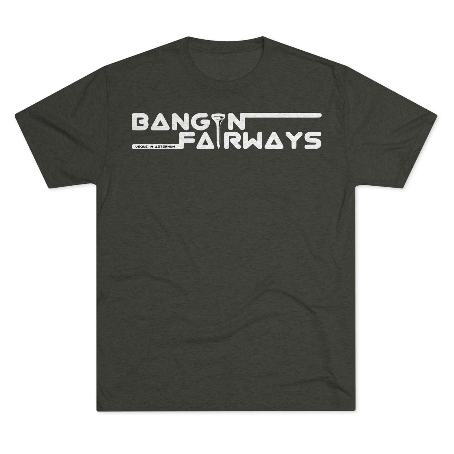 White Text Retro BF Tri-Blend Crew Tee