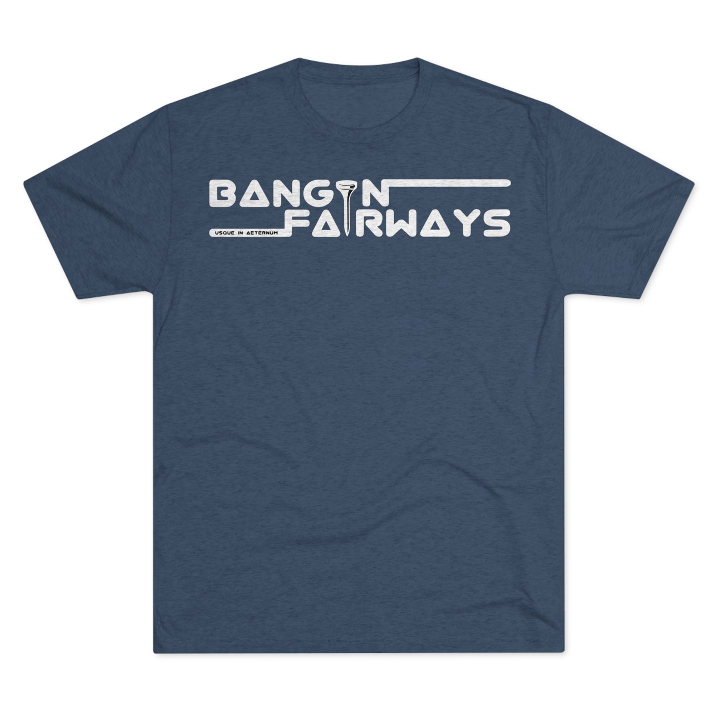 White Text Retro BF Tri-Blend Crew Tee