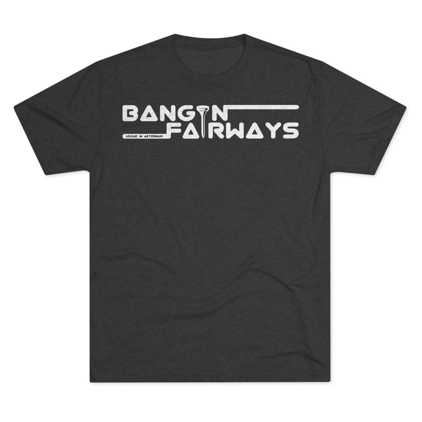 White Text Retro BF Tri-Blend Crew Tee
